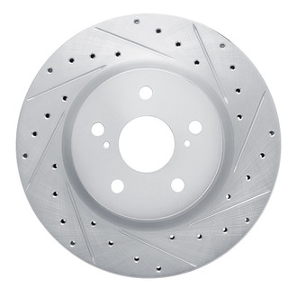 R1 Concepts® - eLINE™ Drilled and Slotted 1-Piece Front Passenger Side Brake Rotor