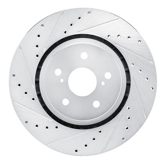 R1 Concepts® - eLINE™ Drilled and Slotted 1-Piece Front Driver Side Brake Rotor