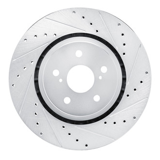 R1 Concepts® - eLINE™ Drilled and Slotted 1-Piece Front Passenger Side Brake Rotor