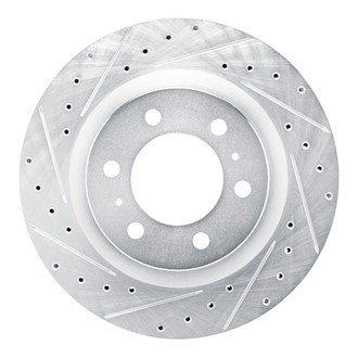 R1 Concepts® - eLINE™ Drilled and Slotted 1-Piece Front Driver Side Brake Rotor
