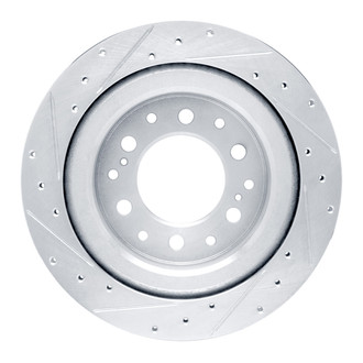 R1 Concepts® - eLINE™ Drilled and Slotted 1-Piece Rear Passenger Side Brake Rotor