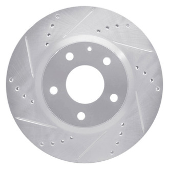 R1 Concepts® - eLINE™ Drilled and Slotted 1-Piece Front Driver Side Brake Rotor