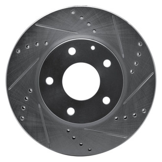 R1 Concepts® - eLINE™ Drilled and Slotted 1-Piece Front Passenger Side Brake Rotor