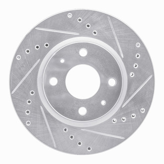 R1 Concepts® - eLINE™ Drilled and Slotted 1-Piece Front Passenger Side Brake Rotor