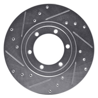 R1 Concepts® - eLINE™ Drilled and Slotted 1-Piece Front Driver Side Brake Rotor