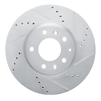 R1 Concepts® - eLINE™ Drilled and Slotted 1-Piece Front Passenger Side Brake Rotor