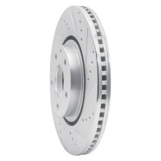 R1 Concepts® - eLINE™ Drilled and Slotted 1-Piece Front Passenger Side Brake Rotor