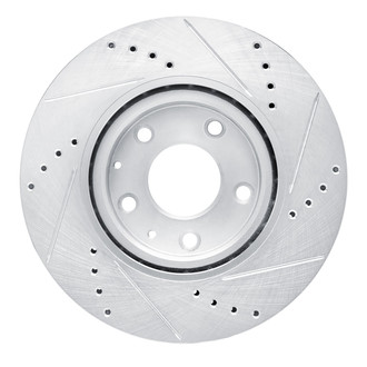 R1 Concepts® - eLINE™ Drilled and Slotted 1-Piece Front Driver Side Brake Rotor