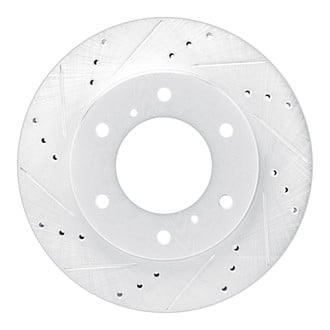 R1 Concepts® - eLINE™ Drilled and Slotted 1-Piece Front Driver Side Brake Rotor