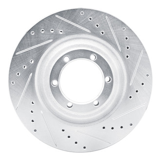 R1 Concepts® - eLINE™ Drilled and Slotted 1-Piece Front Passenger Side Brake Rotor