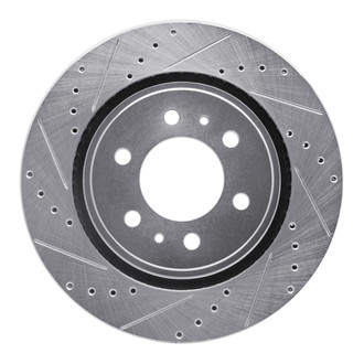 R1 Concepts® - eLINE™ Drilled and Slotted 1-Piece Front Driver Side Brake Rotor