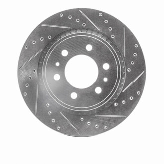 R1 Concepts® - eLINE™ Drilled and Slotted 1-Piece Front Passenger Side Brake Rotor