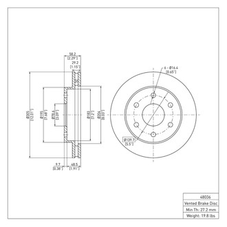 R1 Concepts® - eLINE™ Plain 1-Piece Brake Rotor