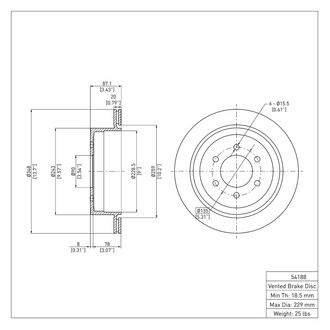 R1 Concepts® - eLINE™ Plain 1-Piece Brake Rotor