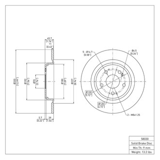 R1 Concepts® - eLINE™ Plain 1-Piece Brake Rotor