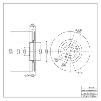 R1 Concepts® - eLINE™ Plain 1-Piece Brake Rotor