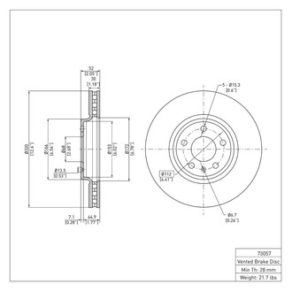 R1 Concepts® - eLINE™ Plain 1-Piece Brake Rotor