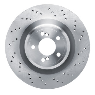 R1 Concepts® - Drilled 1-Piece Rear Passenger Side Brake Rotor