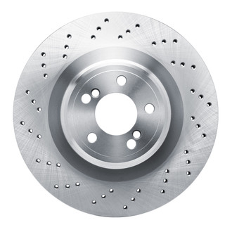 R1 Concepts® - Drilled 1-Piece Rear Driver Side Brake Rotor