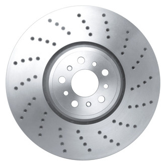 R1 Concepts® - Drilled 1-Piece Front Passenger Side Brake Rotor