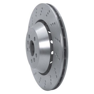 R1 Concepts® - Drilled 1-Piece Rear Driver Side Brake Rotor