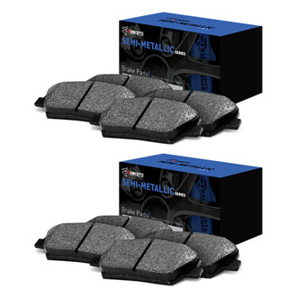 R1 Concepts® - Semi-Metallic Semi-Metallic Front and Rear Brake Pad Set