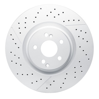 R1 Concepts® - Carbon GEOMET™ Drilled and Slotted 1-Piece Rear Brake Rotor