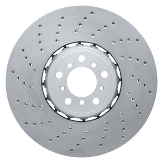 R1 Concepts® - Carbon GEOMET™ Drilled 1-Piece Front Driver Side Brake Rotor