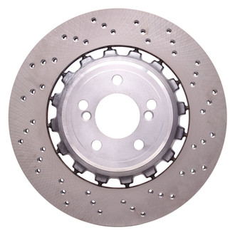 R1 Concepts® - Carbon GEOMET™ Drilled 1-Piece Rear Passenger Side Brake Rotor