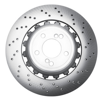 R1 Concepts® - GEO-Carbon™ Drilled 1-Piece Rear Passenger Side Brake Rotor
