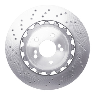 R1 Concepts® - GEO-Carbon™ Drilled 1-Piece Rear Driver Side Brake Rotor