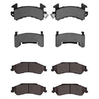R1 Concepts® - Super Heavy Duty Semi-Metallic Front and Rear Brake Pad Set