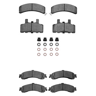 R1 Concepts® - Super Heavy Duty Semi-Metallic Front and Rear Brake Pad Set