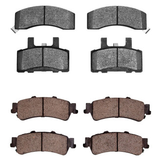 R1 Concepts® - Super Heavy Duty Semi-Metallic Front and Rear Brake Pad Set
