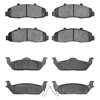 R1 Concepts® - Super Heavy Duty Semi-Metallic Front and Rear Brake Pad Set