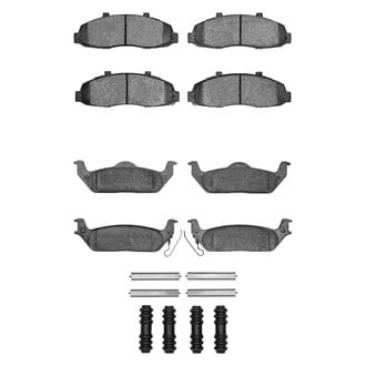 R1 Concepts® - Super Heavy Duty Semi-Metallic Front and Rear Brake Pad Set