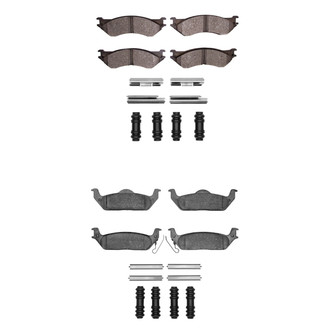 R1 Concepts® - Super Heavy Duty Semi-Metallic Front and Rear Brake Pad Set
