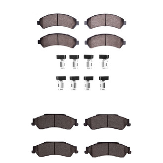 R1 Concepts® - Super Heavy Duty Semi-Metallic Front and Rear Brake Pad Set