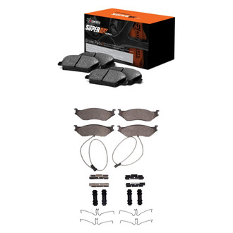 R1 Concepts® - Super Heavy Duty Semi-Metallic Front and Rear Brake Pad Set