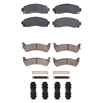 R1 Concepts® - Super Heavy Duty Semi-Metallic Front and Rear Brake Pad Set