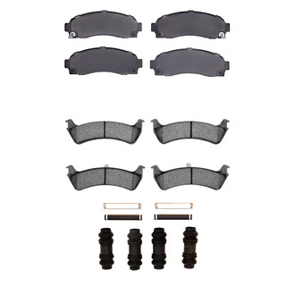 R1 Concepts® - Super Heavy Duty Semi-Metallic Front and Rear Brake Pad Set
