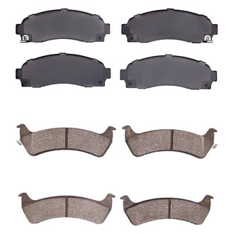 R1 Concepts® - Super Heavy Duty Semi-Metallic Front and Rear Brake Pad Set