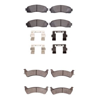 R1 Concepts® - Super Heavy Duty Semi-Metallic Front and Rear Brake Pad Set