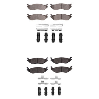 R1 Concepts® - Super Heavy Duty Semi-Metallic Front and Rear Brake Pad Set