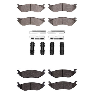 R1 Concepts® - Super Heavy Duty Semi-Metallic Front and Rear Brake Pad Set