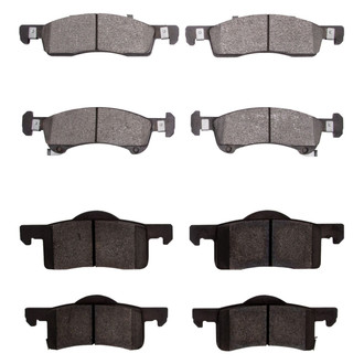 R1 Concepts® - Super Heavy Duty Semi-Metallic Front and Rear Brake Pad Set