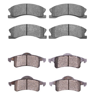R1 Concepts® - Super Heavy Duty Semi-Metallic Front and Rear Brake Pad Set