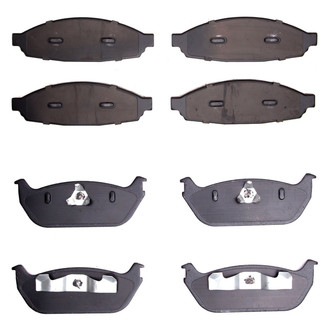 R1 Concepts® - Super Heavy Duty Semi-Metallic Front and Rear Brake Pad Set