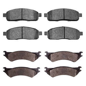 R1 Concepts® - Super Heavy Duty Semi-Metallic Front and Rear Brake Pad Set