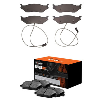 R1 Concepts® - Super Heavy Duty Semi-Metallic Front and Rear Brake Pad Set